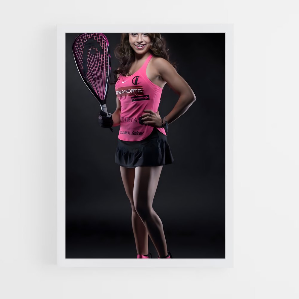 Poster Tennis en Rose – affiche Racquetball (vue 3)